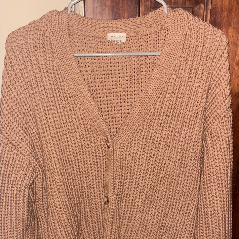 Marea by Liz joy beach cardigan in camel